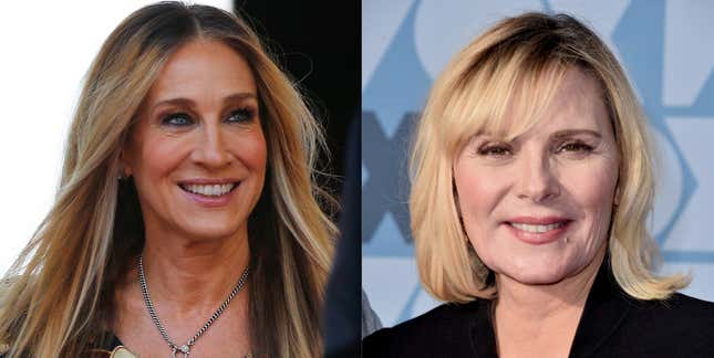 Image for article titled And Just Like That... Sarah Jessica Parker Let It Be Known That Kim Cattrall Is Officially Not Invited Back