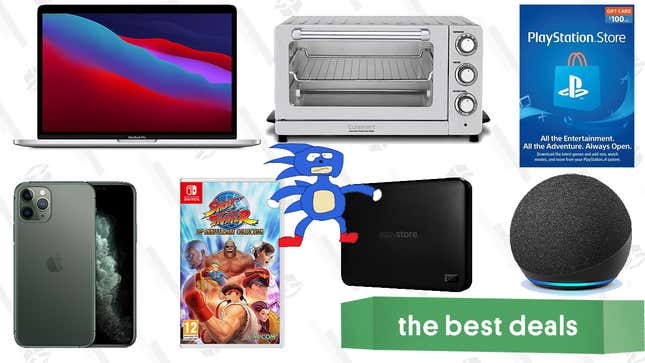 Image for article titled Tuesday&#39;s Best Deals: iPhone 11 Pro, WD 2TB Portable Hard Drive, MacBook Pro, PlayStation Store Gift Card, 2-for-1 Echo Dots, Cuisinart Convection Oven, and More