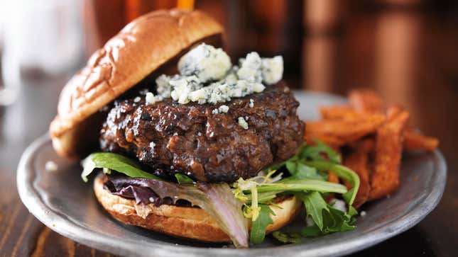 Blue cheese burger