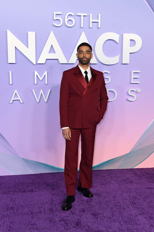  Kingsley Ben-Adir attends the 56th NAACP Image Awards at Pasadena Civic Auditorium on February 22, 2025 in Pasadena, California.