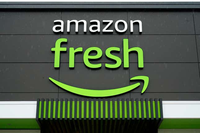 FILE - An Amazon Fresh grocery store is seen, Feb. 4, 2022, in Warrington, Pa. Amazon is removing Just Walk Out technology from its Amazon Fresh stores as part of an effort to revamp the grocery chain. (AP Photo/Matt Rourke, File)