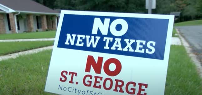 St. George Protest Sign 