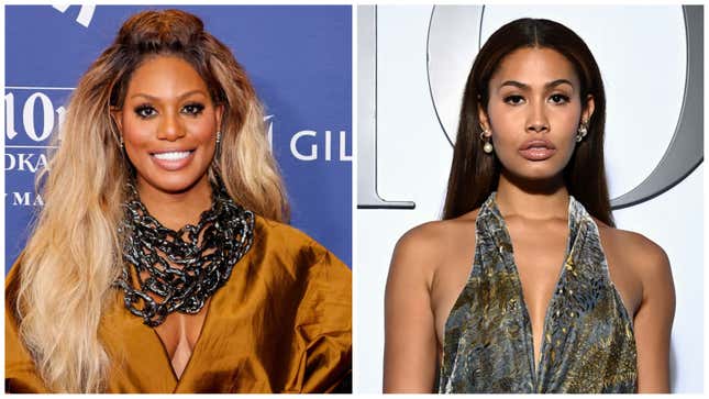 Laverne Cox, left; Leyna Bloom.