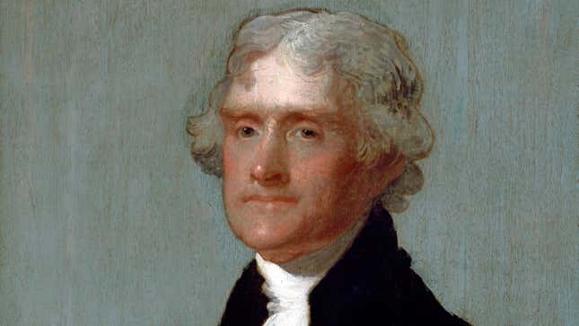 Thomas Jefferson painted by Gilbert Stuart, oil on panel, National Portrait Gallery, Washington, D.C. 