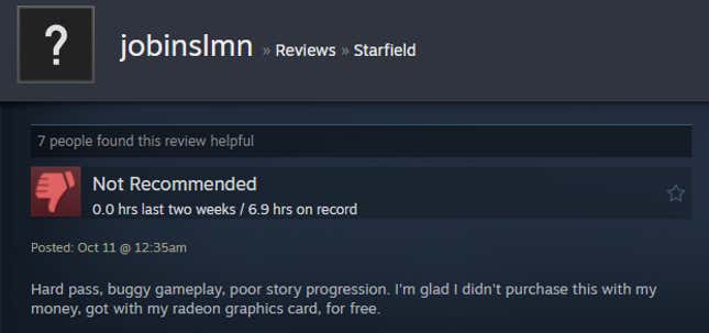 Image for article titled Starfield: Shattered Space, As Told By Steam Reviews