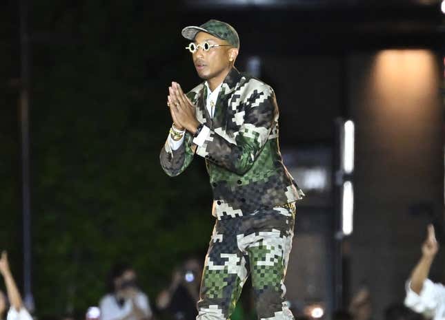 Pharrell Williams makes his Louis Vuitton debut in star-studded