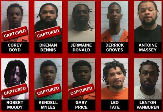 Image for article titled The Breakdown of How 5 New Orleans Escaped Inmates Were Found