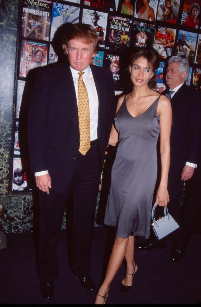 NEW YORK - APRIL 02: Kara Young and Donald Trump attend the New York Magazine 30th anniversary party April 2,1998 in New York City. (Photo by Sonia Moskowitz/Getty Images)