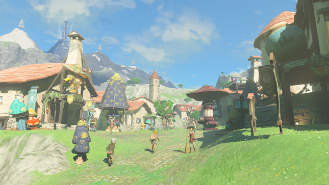 Link Explores The Colorful Village In Tears Of The Kingdom