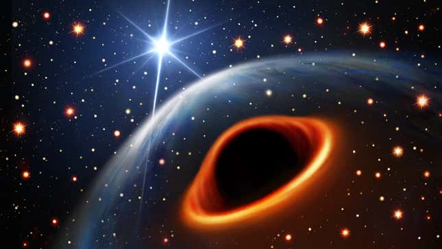 An artist's impression of the mystery object as a black hole.