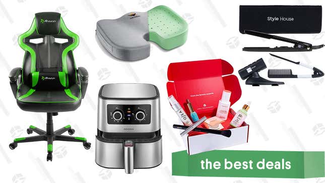 Image for article titled Saturday&#39;s Best Deals: Arozzi Gaming Chairs, Insignia Air Fryer, Allure Beauty Box, and More