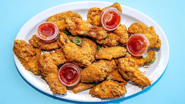 Plate of fried chicken