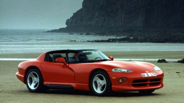 A photo of a red Dodge Viper. 