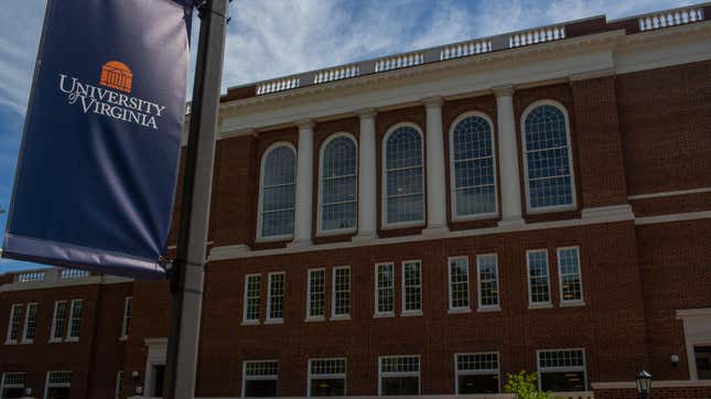 The Edgar Shannon Library on the Grounds of the University of Virginia in Charlottesville, Virginia on July 11, 2024. 