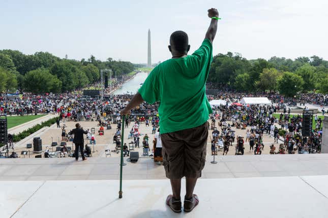 Black Disabled Man at BLM Rally