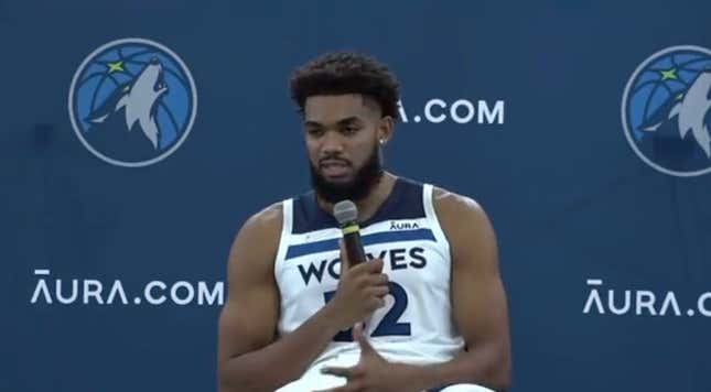 Image for article titled Karl-Anthony Towns Tears Into the Minnesota Timberwolves at NBA Media Day: &#39;It Hasn&#39;t Been Easy Since I Came Here&#39;