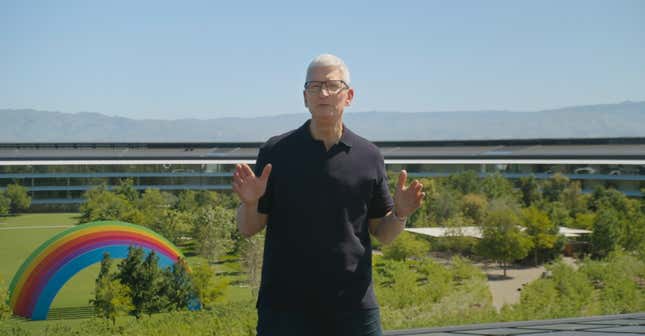 Tim Cook at Apple WWDC.