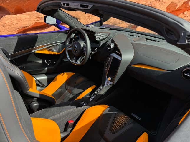 Interior of a McLaren 750S Spider