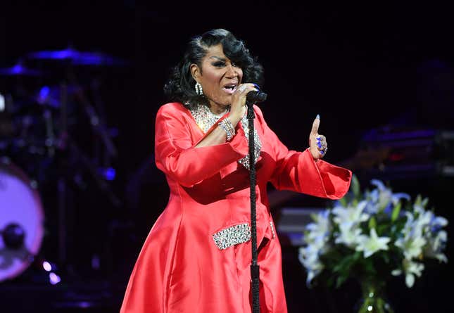 MABLETON, GEORGIA - SEPTEMBER 08: Singer Patti Labelle performs onstage during “An Evening with Patti Labelle” at Mable House Barnes Amphitheatre on September 8, 2024 in Mableton, Georgia.