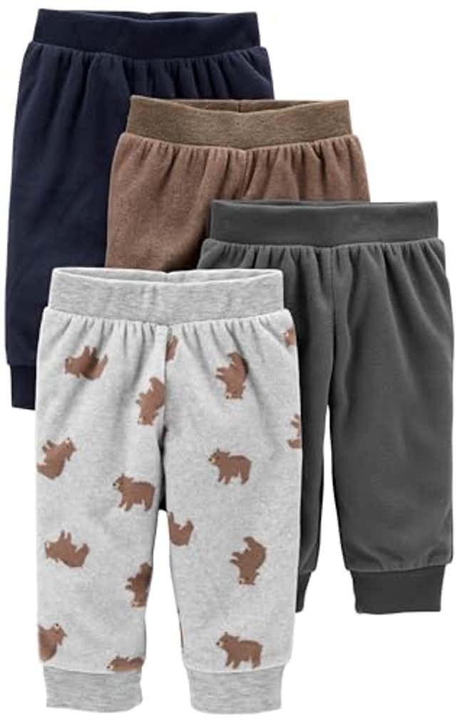 Image for article titled Simple Joys by Carter&#39;s Baby Boys 4-Pack Fleece Pants, Now 20% Off