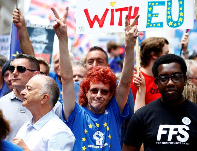“People’s Vote” march in central London.