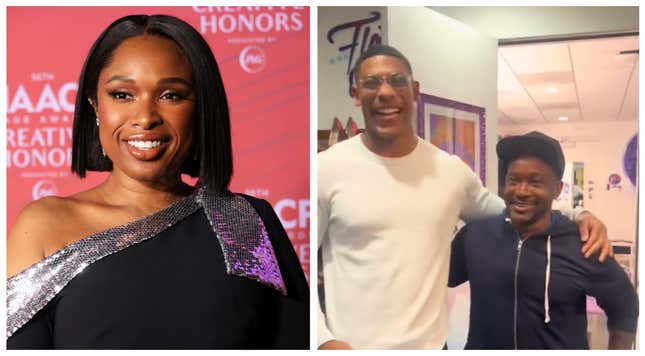Image for article titled Jennifer Hudson Got Aaron Pierre 'That's Mufasa' To Play The Cutest, Most Hilarious Prank On Her Friend