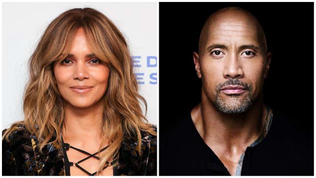 Halle Berry, left; Dwayne “The Rock” Johnson