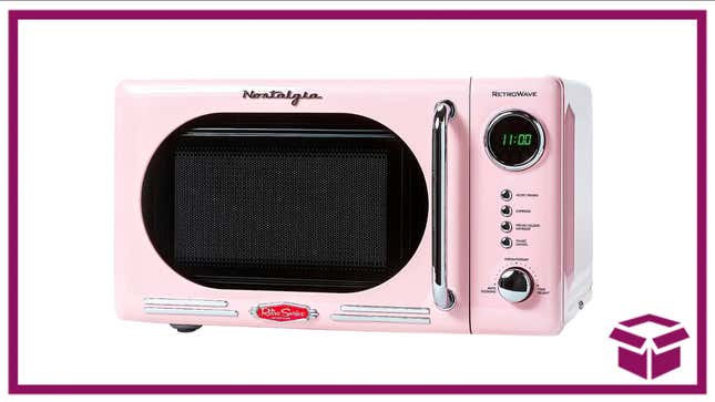 Cook in style with one of these nostalgic microwaves that come in candy colors. 