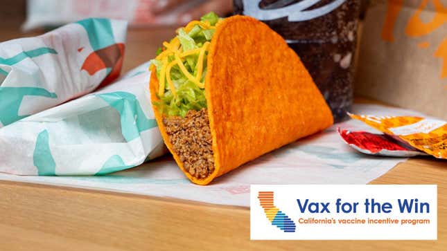 Image for article titled Taco Bell Giving Free Tacos to California Customers Who Get Vaccinated Against Covid-19