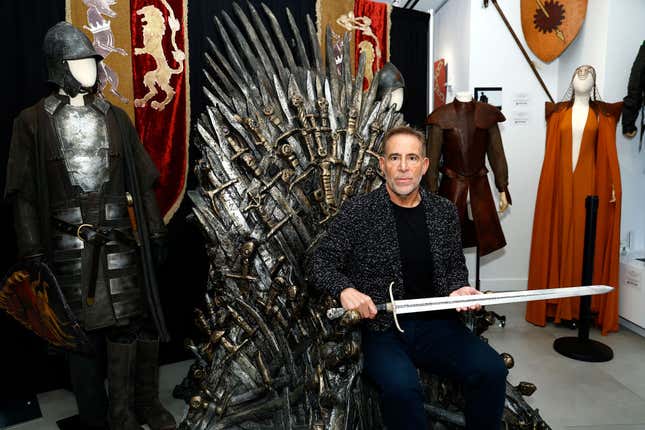 Heritage Auctions Vice President Joe Maddalena attends the “Game Of Thrones” Mother Of All Auctions at Heritage Auctions on September 16, 2024 in New York City.