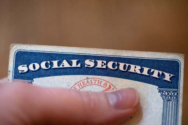 FILE - A Social Security card is displayed on Oct. 12, 2021, in Tigard, Ore. Only about 1 in 8 adults know when they’ll be eligible for full retirement benefits through Social Security, according to a 2023 survey from the Nationwide Retirement Institute. (AP Photo/Jenny Kane, File)