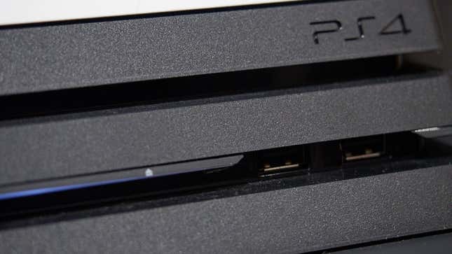 The PS4 Pro was slightly larger than the Slim model, with three shelves instead of two.