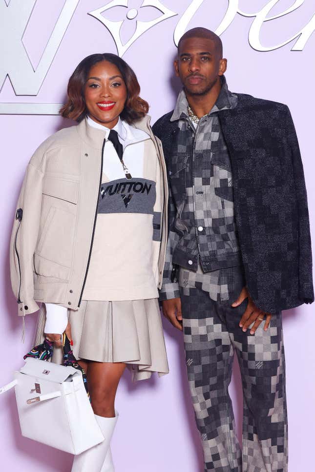 Image for article titled Fly Black Celeb Looks at the Louis Vuitton Show at Paris Fashion Week