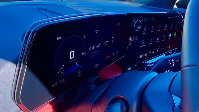 A picture of the driver's display 