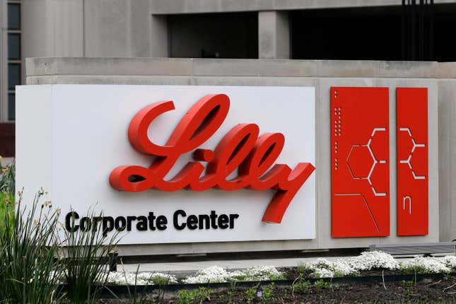 FILE - A sign for Eli Lilly &amp; Co. sits outside their corporate headquarters in Indianapolis on April 26, 2017. Federal regulators are putting off a decision on Eli Lilly’s potential Alzheimer’s treatment with an unusual request to have an advisory committee examine the drug. Lilly expected a decision on donanemab in this year’s first quarter, which ends this month. But the drugmaker said Friday, March 8, 2024, that the Food and Drug Administration wants more information about donanemab’s safety and effectiveness. (AP Photo/Darron Cummings, File)