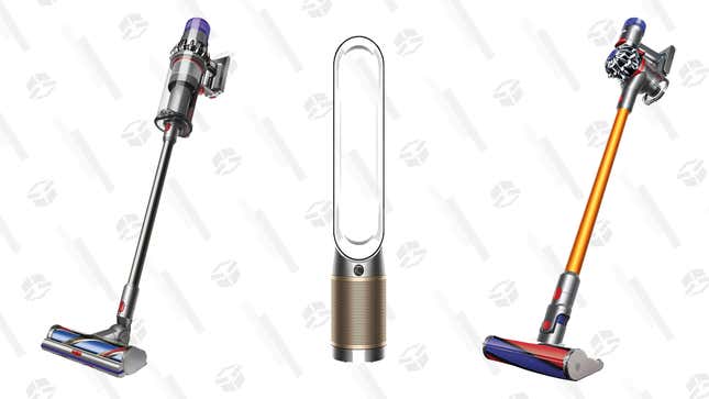 Dyson Outsize Vacuum | $650 | 25% Off | Dyson
Dyson Purifier Cool | $570 | 15% Off | Dyson
Dyson V8 Absolute Vacuum | $400 | 20% Off | Dyson