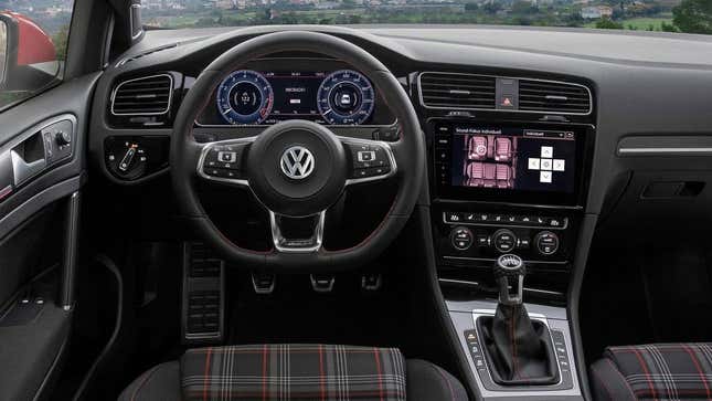 A photo of the interior of the 2017 GTI