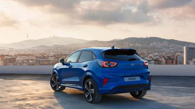 A photo of the rear quarter on the Ford Puma SUV. 