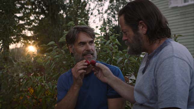 Murray Bartlett (Frank) and Nick Offerman (Bill) in HBO's The Last of Us.