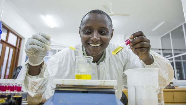 Image for article titled Photos: This Tanzanian engineer built a customized water filter using nanotechnology
