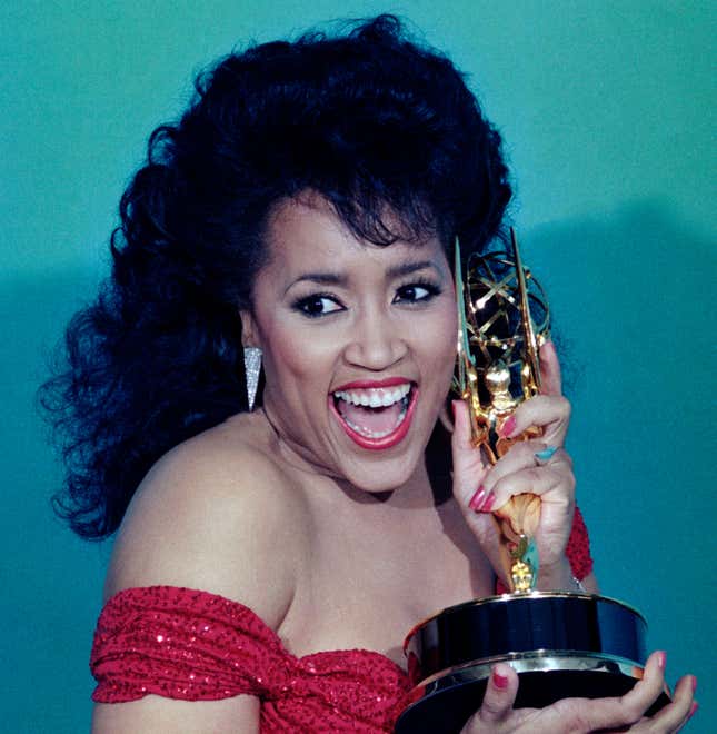 Jackée Harry for ‘Best Supporting Actress in a Comedy Series’ backstage at the Emmy Awards Show, September 20, 1987 in Pasadena, California.