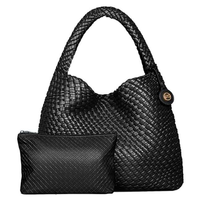 Image for article titled PS PETITE SIMONE Woven Tote Bag for Women Large Woven Purse Leather Handbags Braided Purse Weave Purse with Top Handle Hazel, Now 26% Off