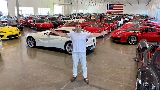 Clayton Thom and his supercar inventory at CNC Motors