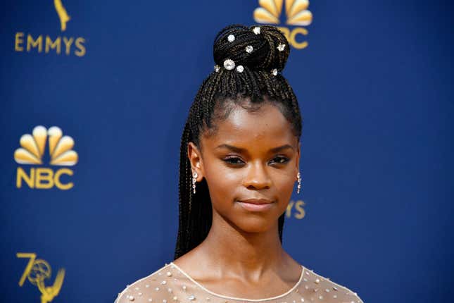 LOS ANGELES, CA - SEPTEMBER 17: Letitia Wright attends the 70th Emmy Awards at Microsoft Theater on September 17, 2018 in Los Angeles, California. (Photo by Frazer Harrison/Getty Images)