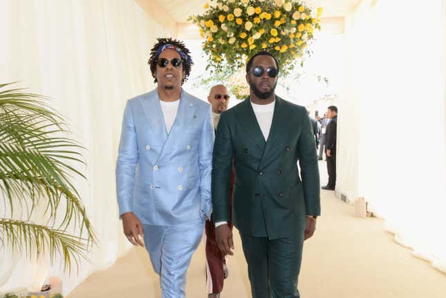  Jay-Z and Diddy attend 2019 Roc Nation THE BRUNCH on February 9, 2019 in Los Angeles, California.