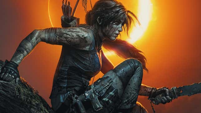 Lara Croft in the box art for Crystal Dynamics and Square Enix's Shadow of the Tomb Raider. 