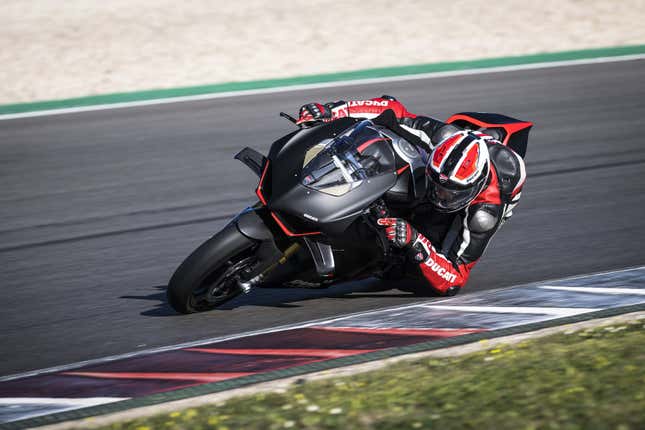 Image for article titled The Ducati Panigale V4 SP2 Delivers Race Bike Tech To You