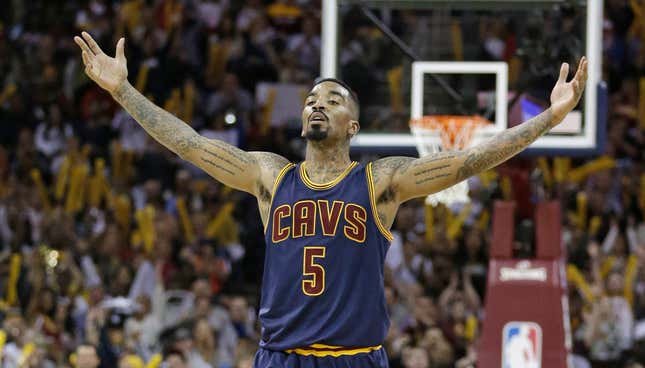 Image for article titled J.R. Smith Has The NBA By The Shoelaces