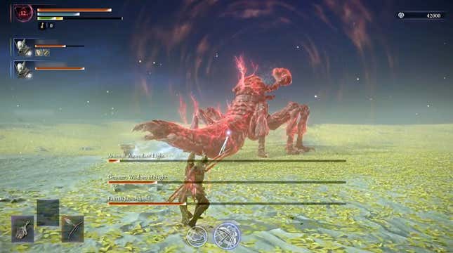 Players fight against a massive scorpion.