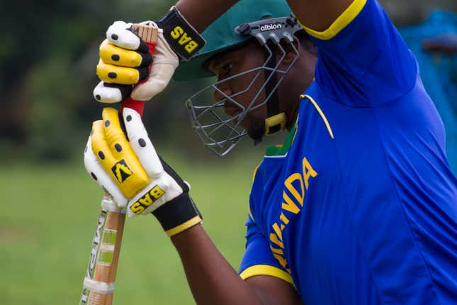 Captain of the Rwandan cricket team, Eric Dusingizimana.